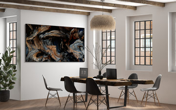 Akoestisch schilderij Abstracte bomenstructuur in kantoor