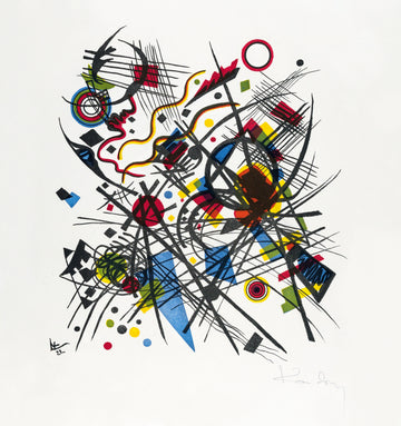 Akoestisch schilderij met Bauhaus litho – moderne kunst