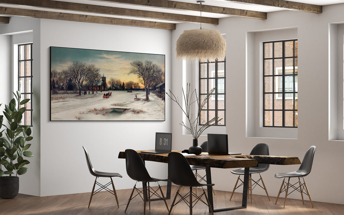 Akoestisch schilderij met Kerstavond (1885) - klassiek schilderij