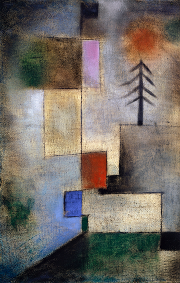 Akoestisch schilderij met Klein Dennenboom Schilderij