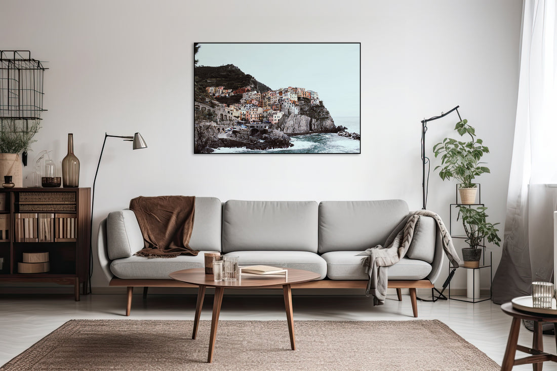 Akoestisch schilderij met Kuststad in Italië - Manarola