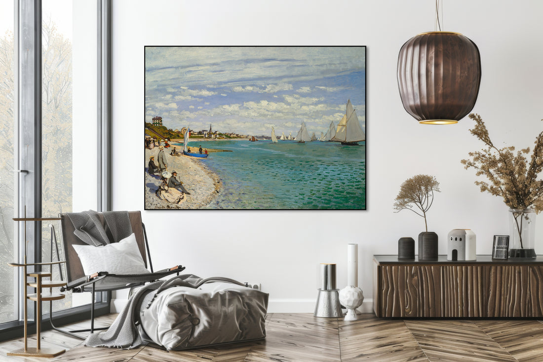 Akoestisch schilderij met Regatta bij Sainte-Adresse