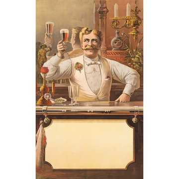Vintage bartender uit 1889 - AkoestischeMuur
