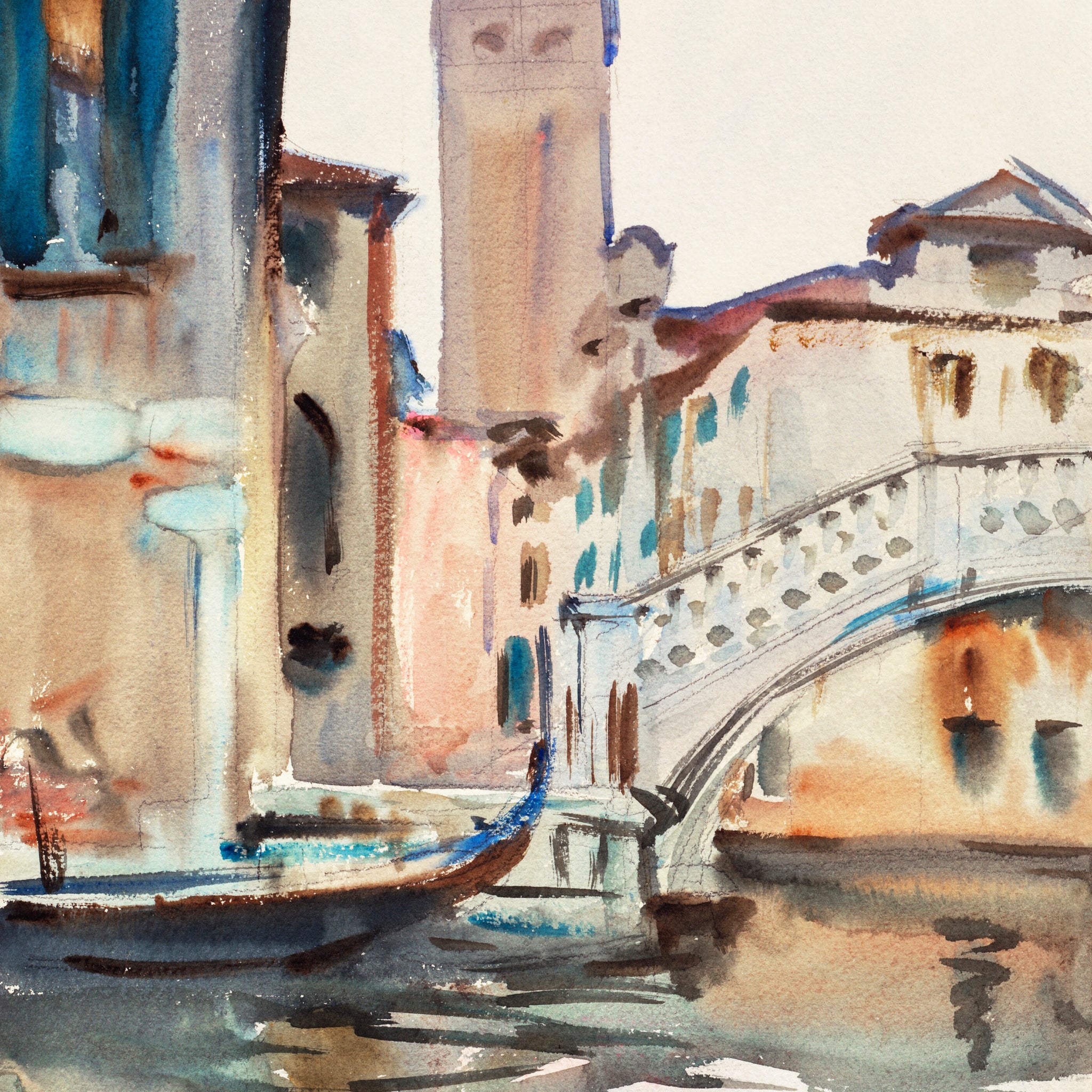 Een brug in Venetië - John Singer Sargent - AkoestischeMuur