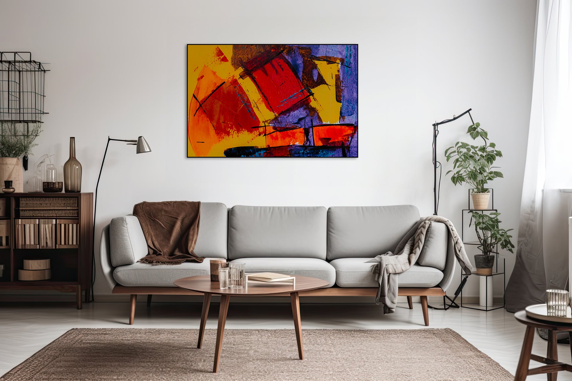 Abstract kleurrijke samenstelling - AkoestischeMuur