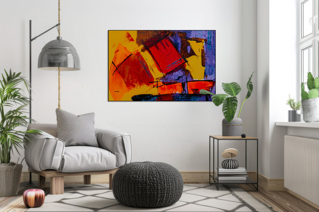 Abstract kleurrijke samenstelling - AkoestischeMuur