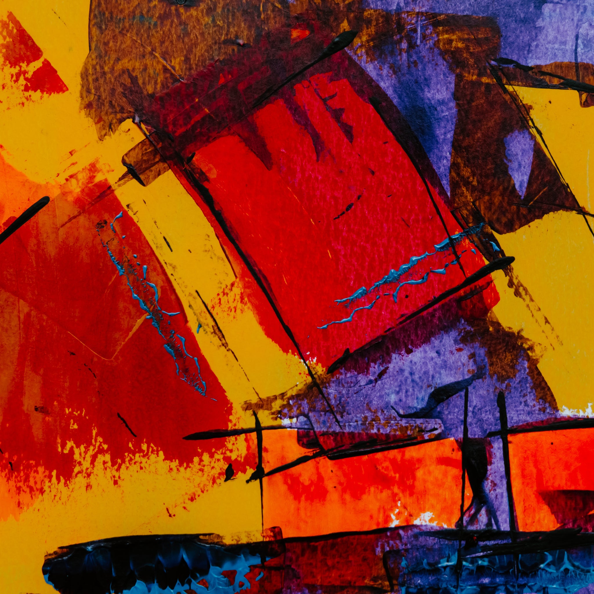 Abstract kleurrijke samenstelling - AkoestischeMuur