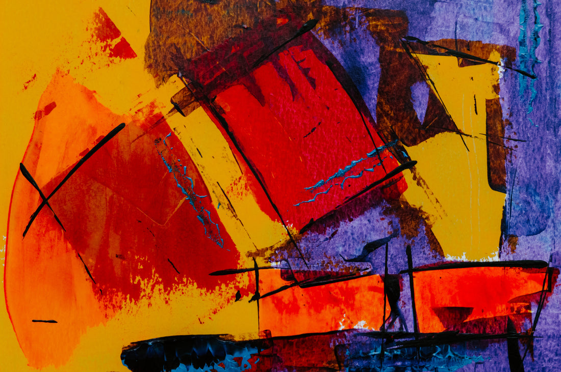 Abstract kleurrijke samenstelling - AkoestischeMuur