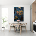 Abstract blauw goude zee - AkoestischeMuur