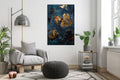 Abstract blauw goude zee - AkoestischeMuur
