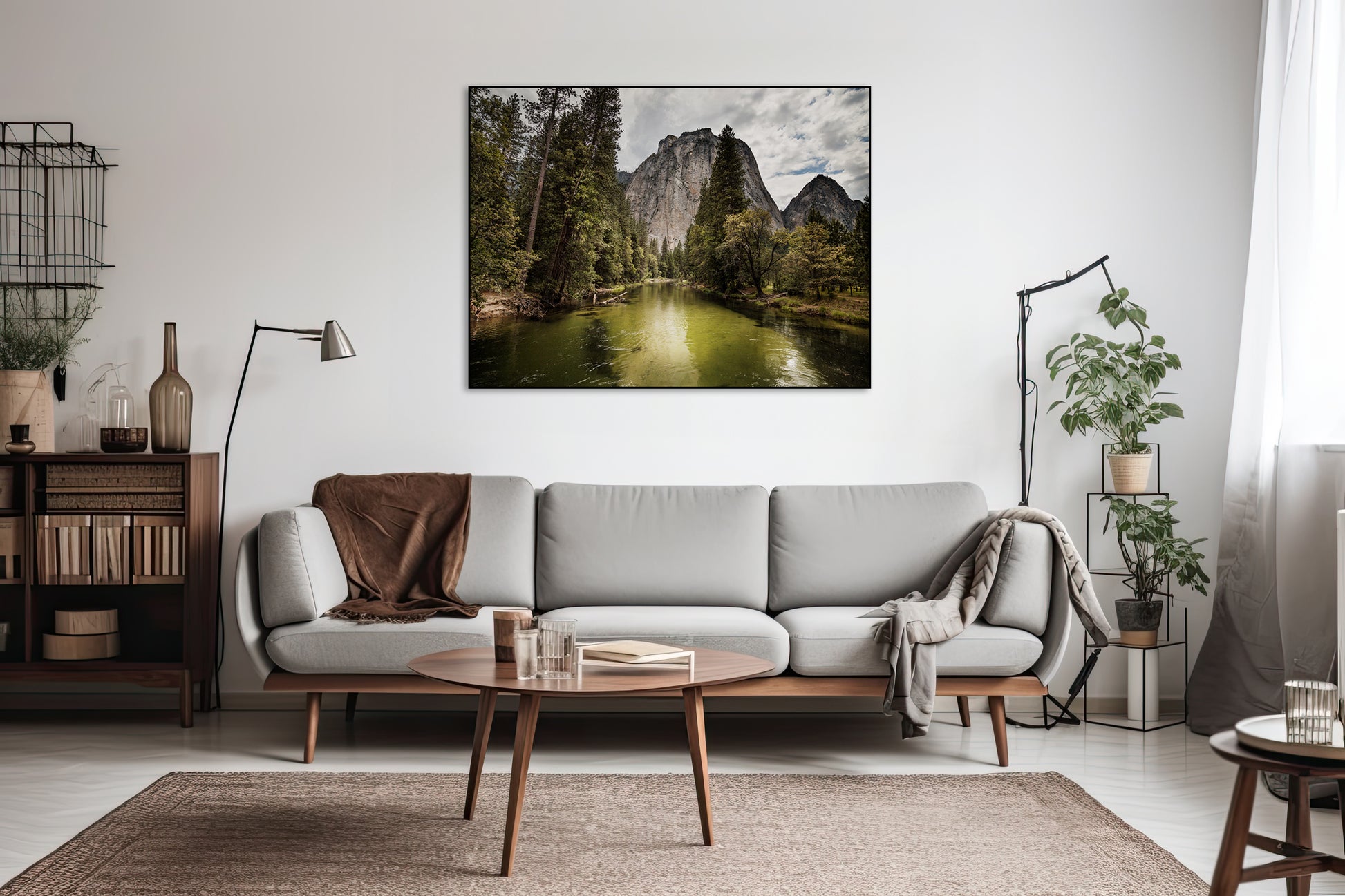 Akoestisch_schilderij_Yosemite_National_Park_Woonkamer_Grijs