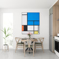 Akoestisch schilderij met Abstract blauw vlak – kunst - Keuken