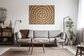 Akoestisch schilderij met Abstract opgerolde Touw - Woonkamer 2