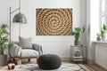 Akoestisch schilderij met Abstract opgerolde Touw - Woonkamer 3