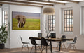 Akoestisch schilderij met Afrikaanse olifant in het wild - Kantoor