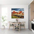 Akoestisch schilderij met Bloemenlandschap Nirvana - Keuken