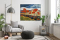 Akoestisch schilderij met Bloemenlandschap Nirvana - Woonkamer