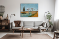 Akoestisch schilderij met Brug van Langlois – Van Gogh - Woonkamer 3