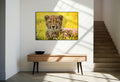 Akoestisch schilderij met Cheetah (2014) door Ronda Gregorio - moderne dierenschildering - Hal