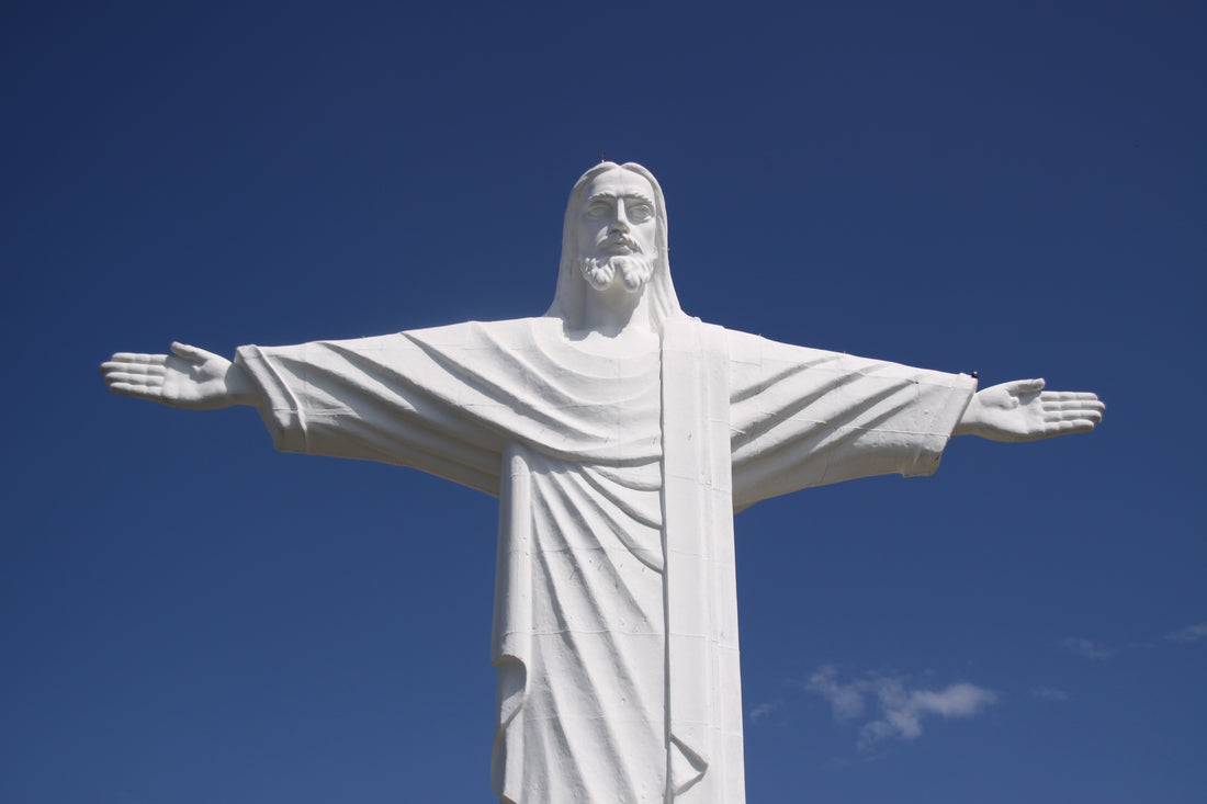 Akoestisch schilderij met Christus de Verlosser in Brazilië - iconisch wereldwonder