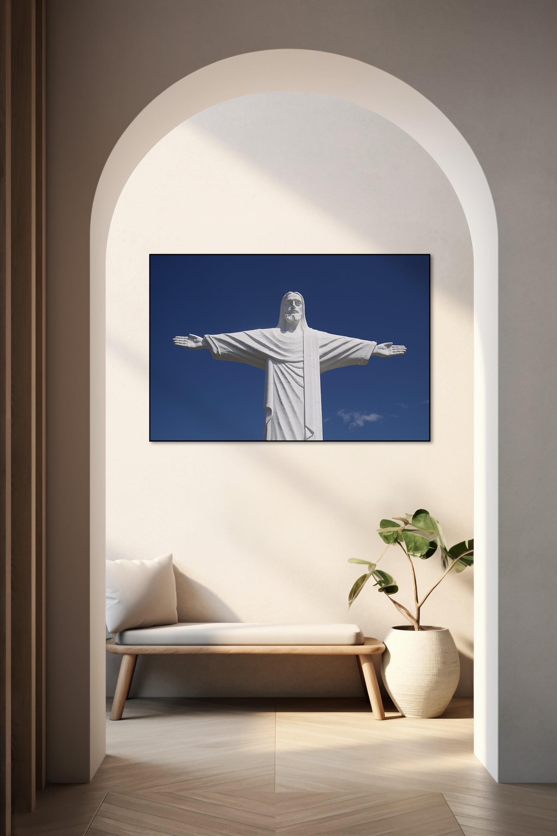 Akoestisch schilderij met Christus de Verlosser in Brazilië - iconisch wereldwonder - Hal 2