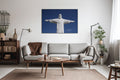 Akoestisch schilderij met Christus de Verlosser in Brazilië - iconisch wereldwonder - Woonkamer 2