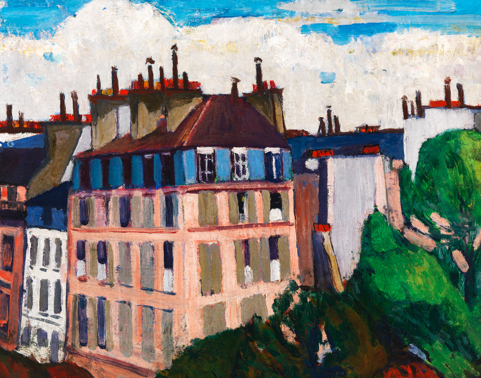 Akoestisch schilderij met Daken van Parijs (1909-1912) - Henry Lyman Sayen
