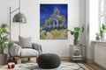 Akoestisch schilderij met De Kerk van Auvers - Vincent van Gogh- Woonkamer
