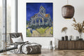 Akoestisch schilderij met De Kerk van Auvers - Vincent van Gogh- Woonkamer 2