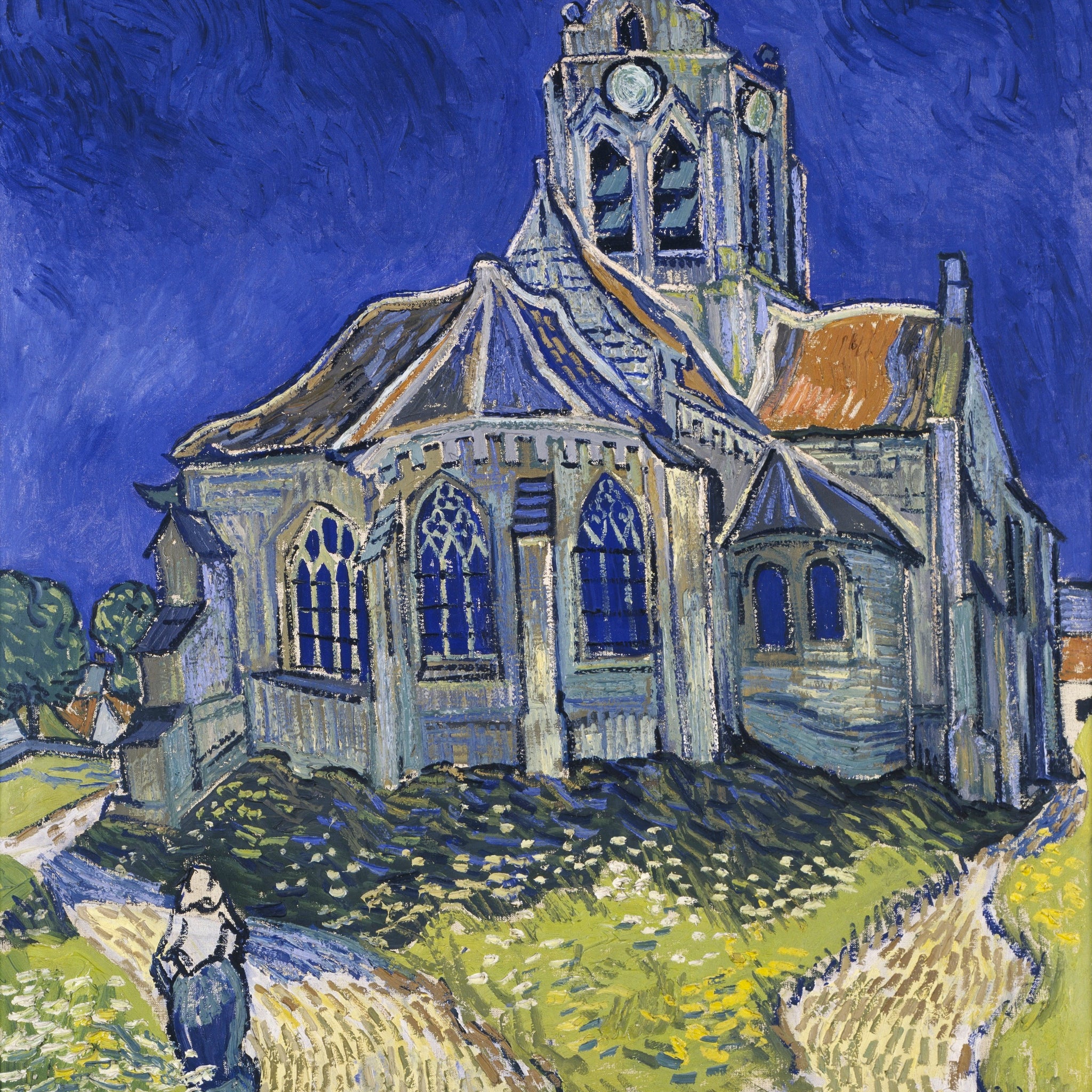Akoestisch schilderij met De Kerk van Auvers - Vincent van Gogh