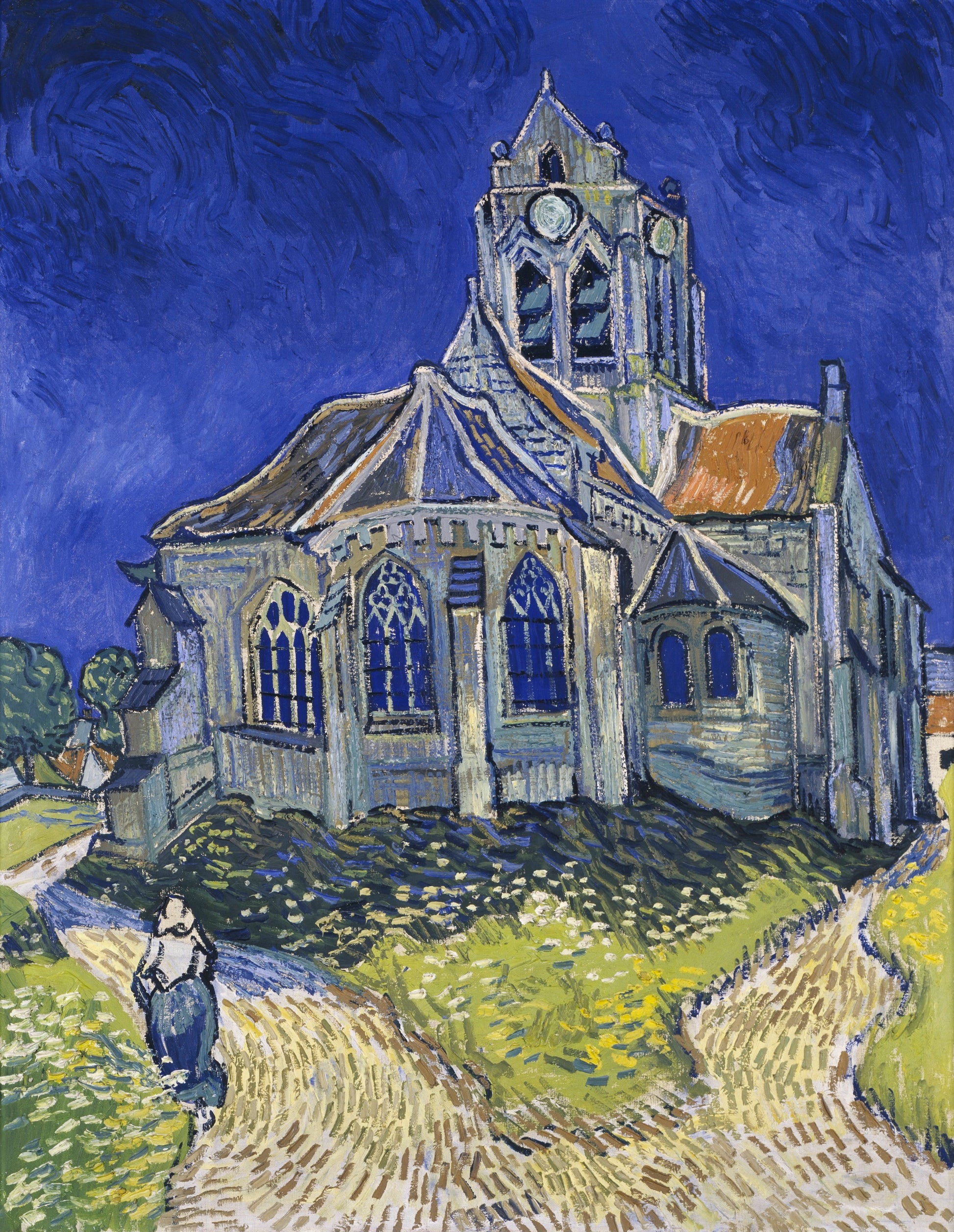 Akoestisch schilderij met De Kerk van Auvers - Vincent van Gogh