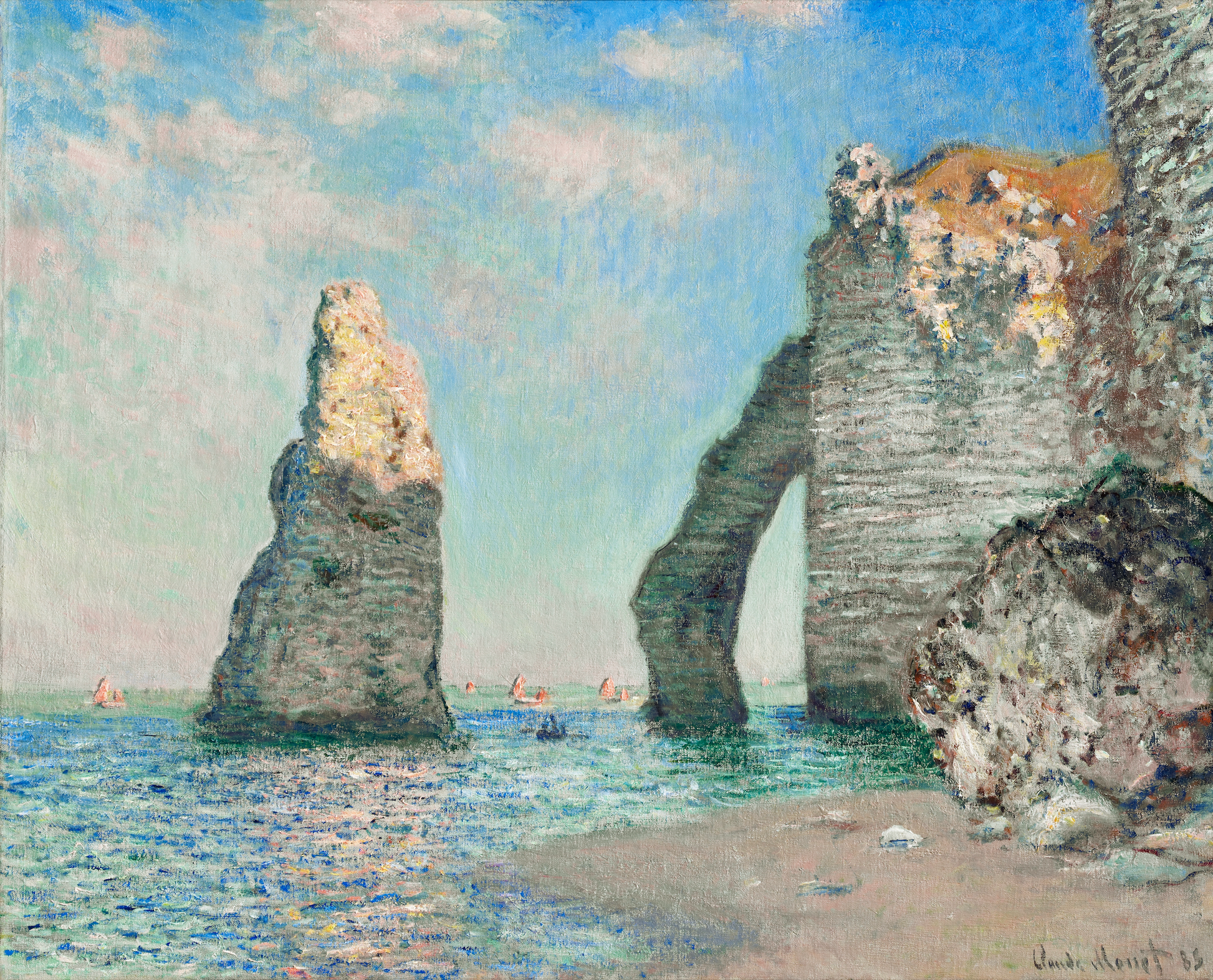 Akoestisch schilderij met De Kliffen van Étretat