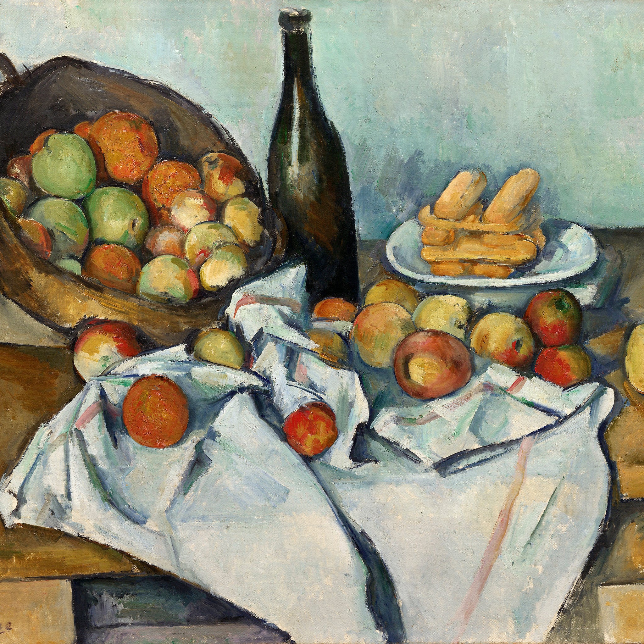 Akoestisch schilderij met De Mand met Appels - Paul Cézanne