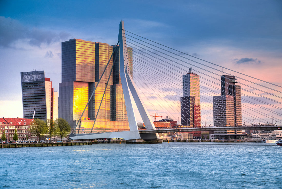Akoestisch schilderij met Erasmusbrug Rotterdam