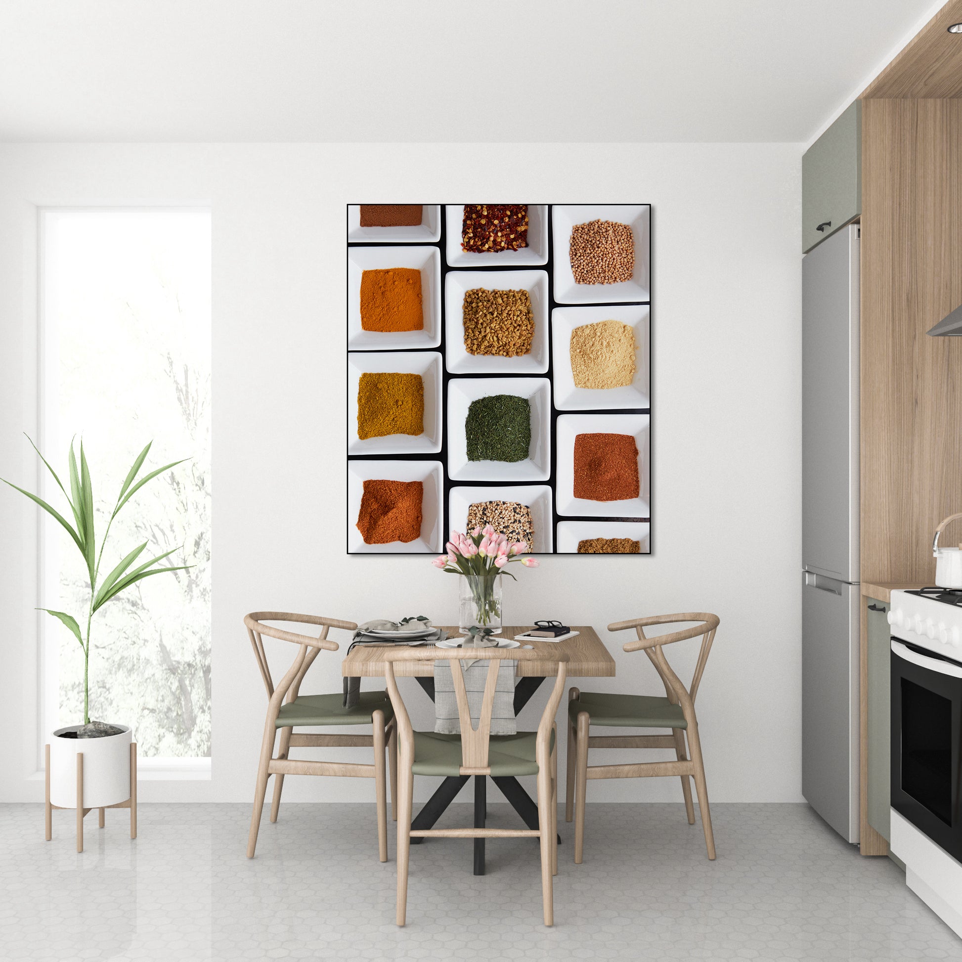 Akoestisch schilderij met Gekleurde specerijen foto - Keuken
