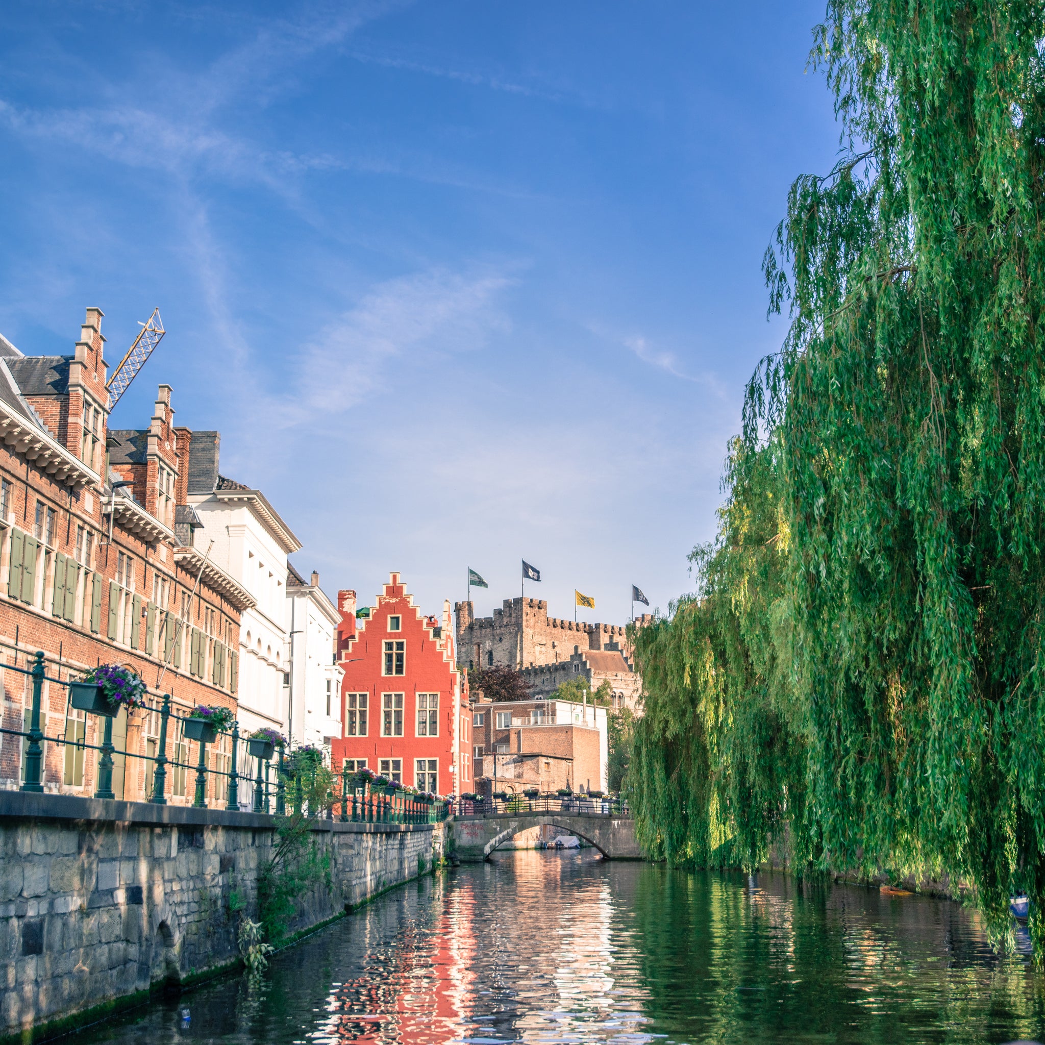 Akoestisch schilderij met Gentse kanaal – stadsfotografie