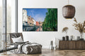 Akoestisch schilderij met Gentse kanaal – stadsfotografie - Woonkamer
