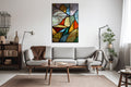 Akoestisch schilderij met Glas-in-Lood - Woonkamer 2