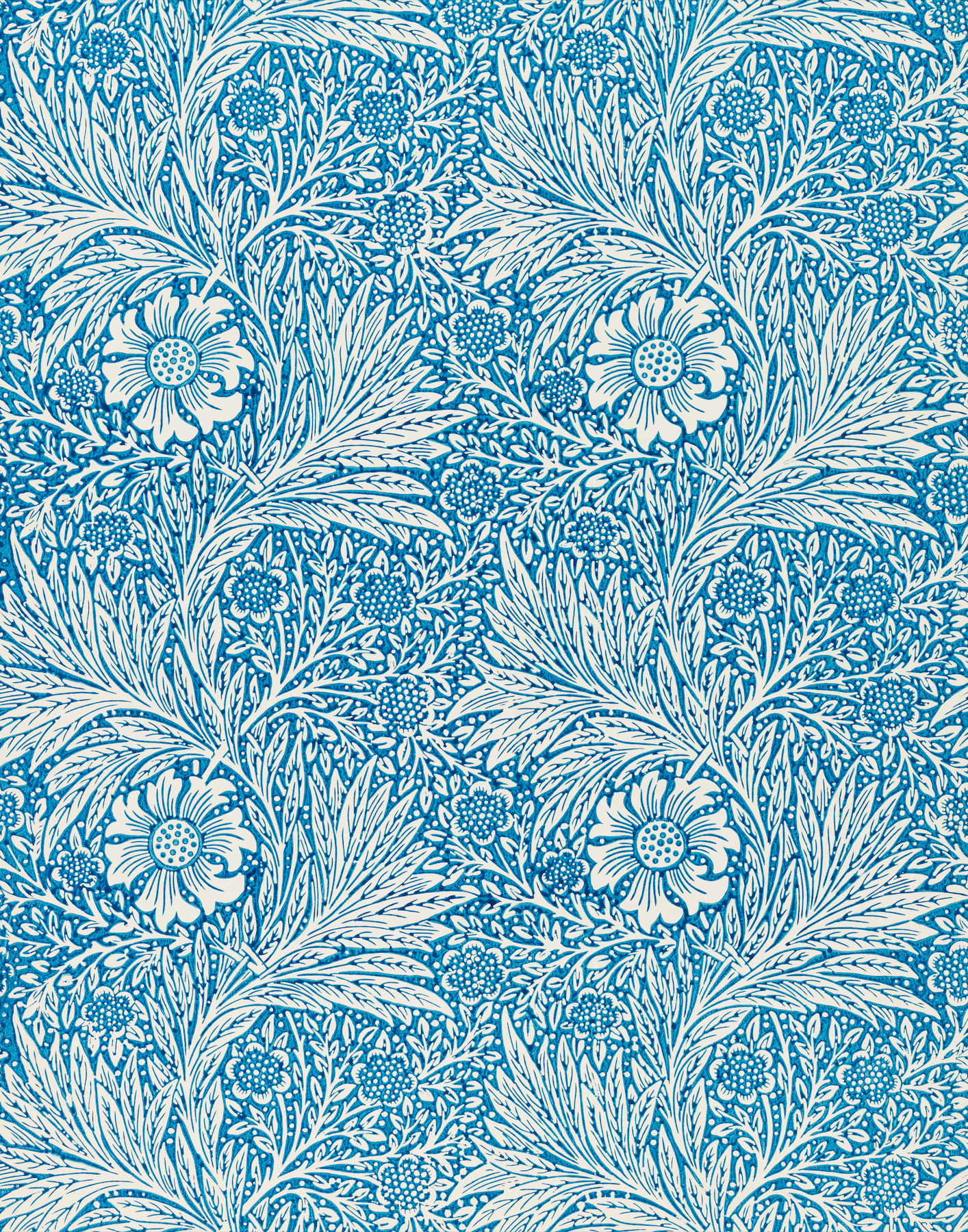 Akoestisch schilderij met Goudsbloemen – patroonkunst
