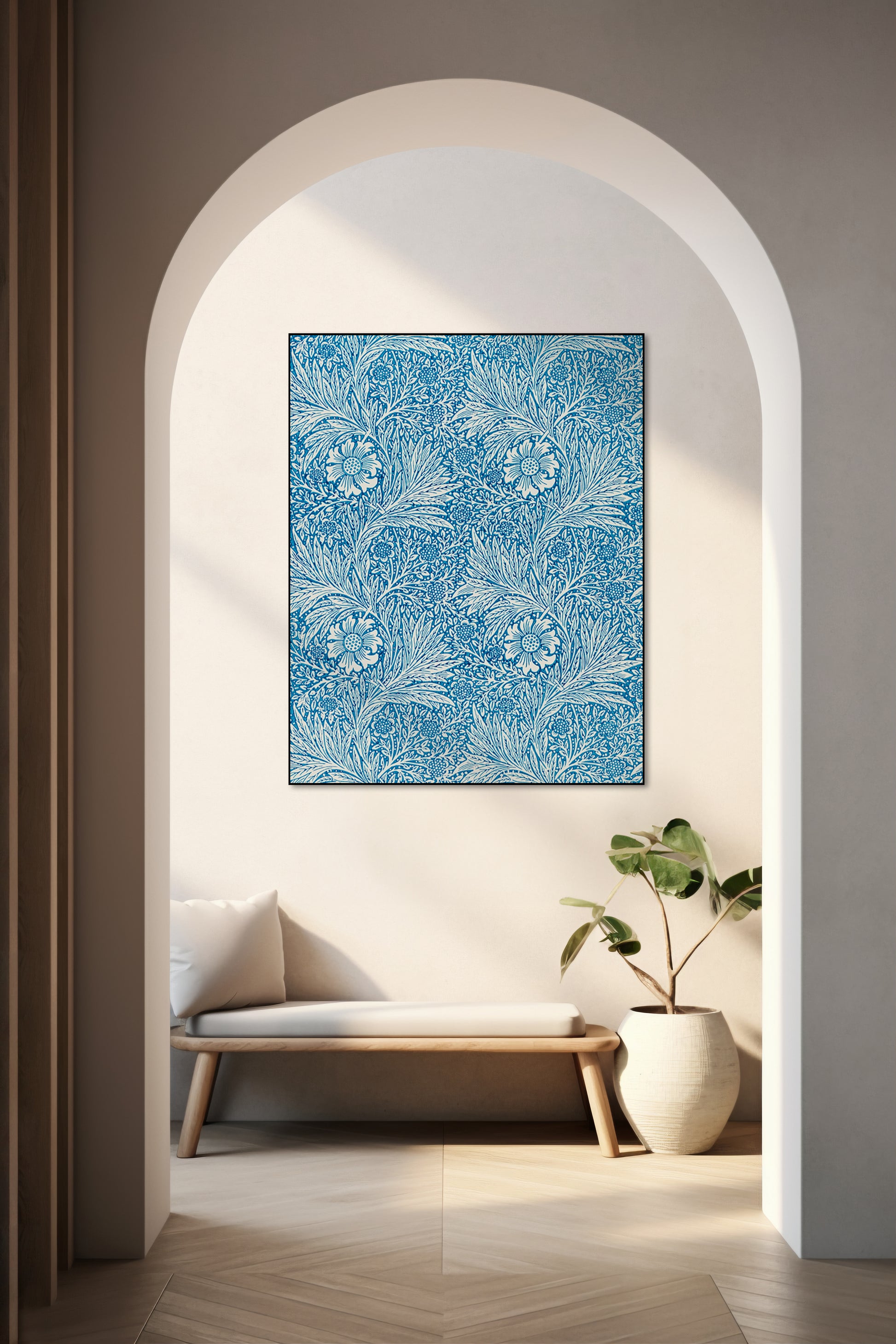 Akoestisch schilderij met Goudsbloemen – patroonkunst - Hal