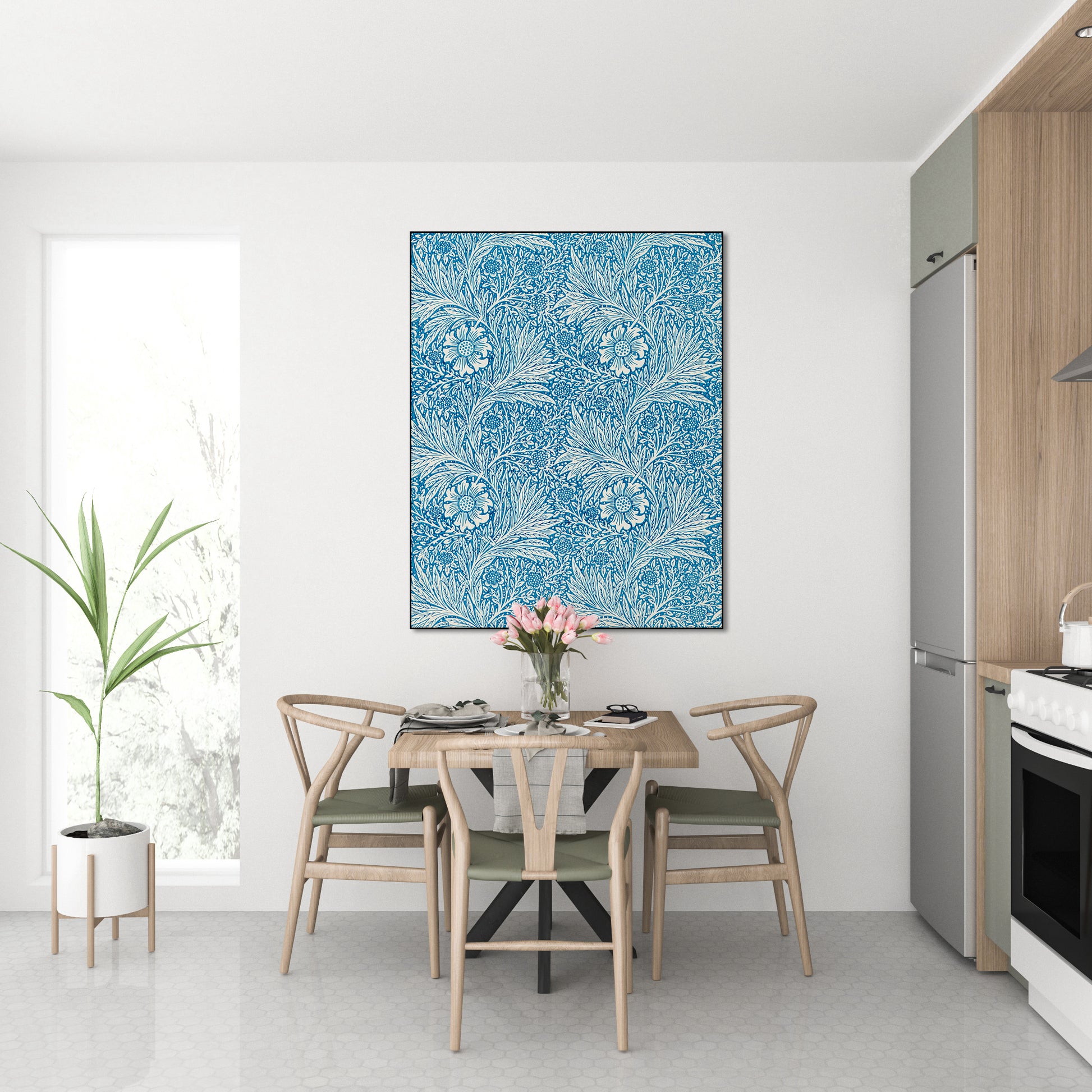Akoestisch schilderij met Goudsbloemen – patroonkunst - Keuken