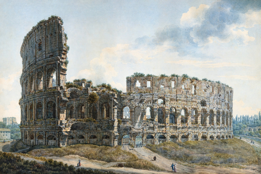 Akoestisch schilderij met Het Colosseum, Rome - Abraham Louis Rodolphe Ducros