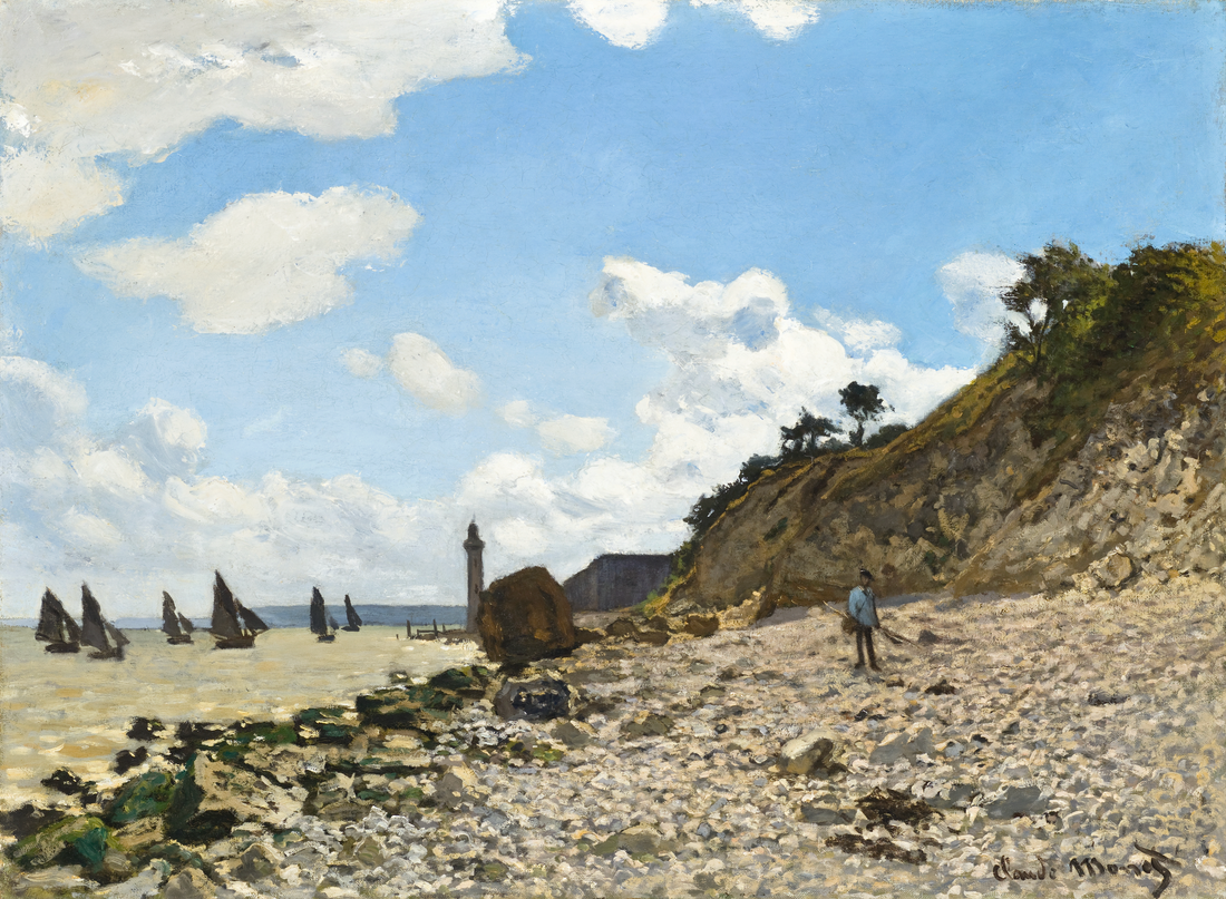 Akoestisch schilderij met Het Strand van Honfleur