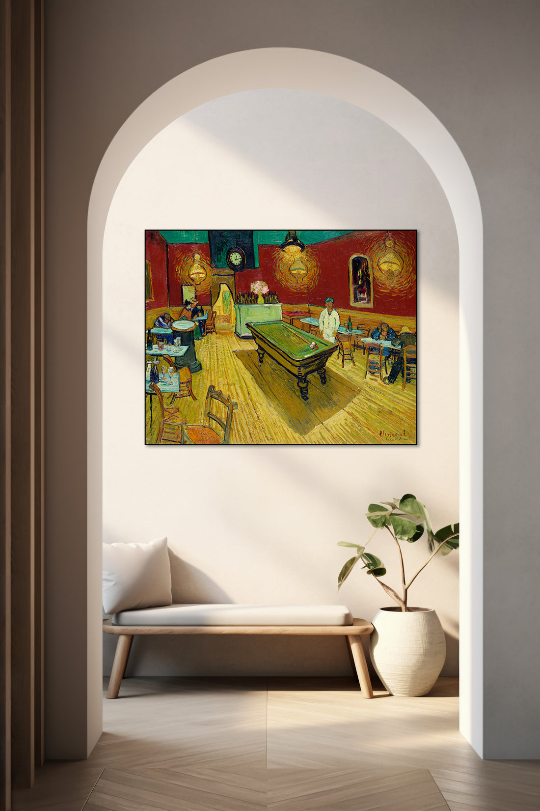 Akoestisch schilderij met Het nachtcafé – Van Gogh