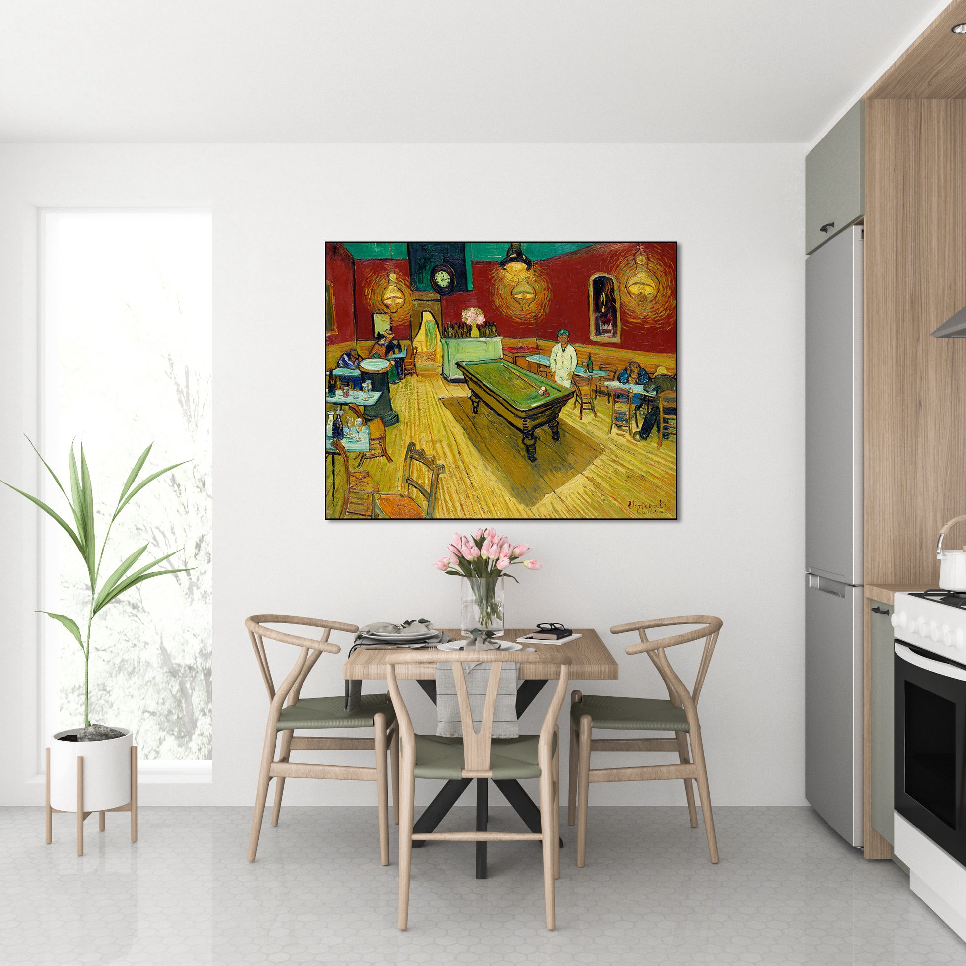 Akoestisch schilderij met Het nachtcafé – Van Gogh - Keuken
