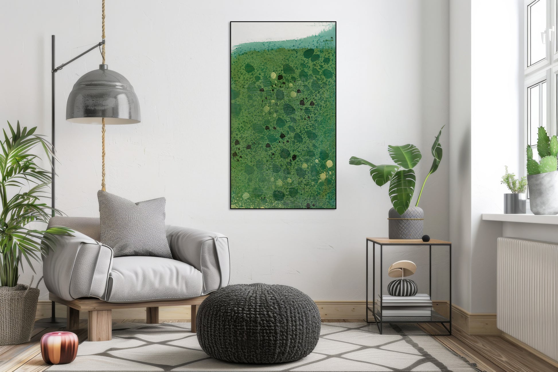 Akoestisch schilderij met Imitatie Gesneden Steen Wand - Woonkamer 2