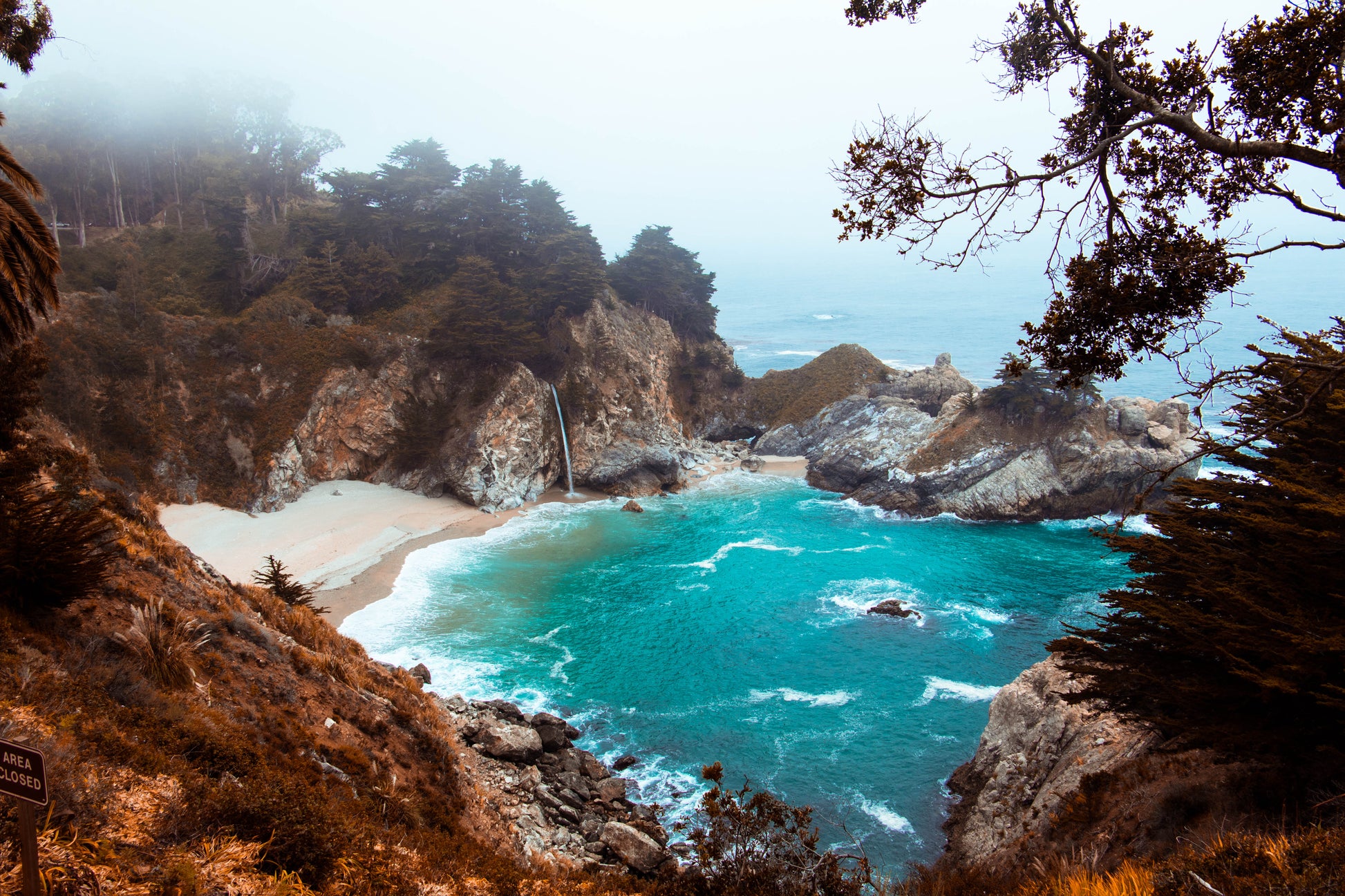 Akoestisch schilderij met Julia Pfeiffer Park – Big Sur