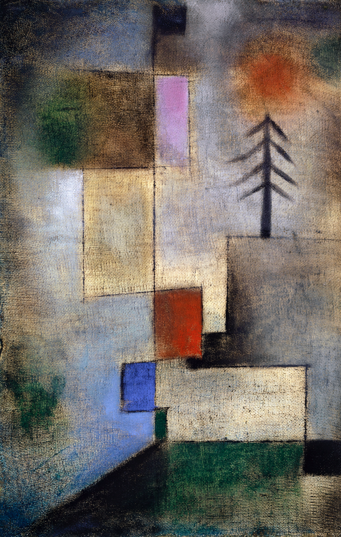 Akoestisch schilderij met Klein Dennenboom Schilderij 