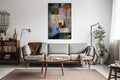 Akoestisch schilderij met Klein Dennenboom Schilderij - Woonkamer 2
