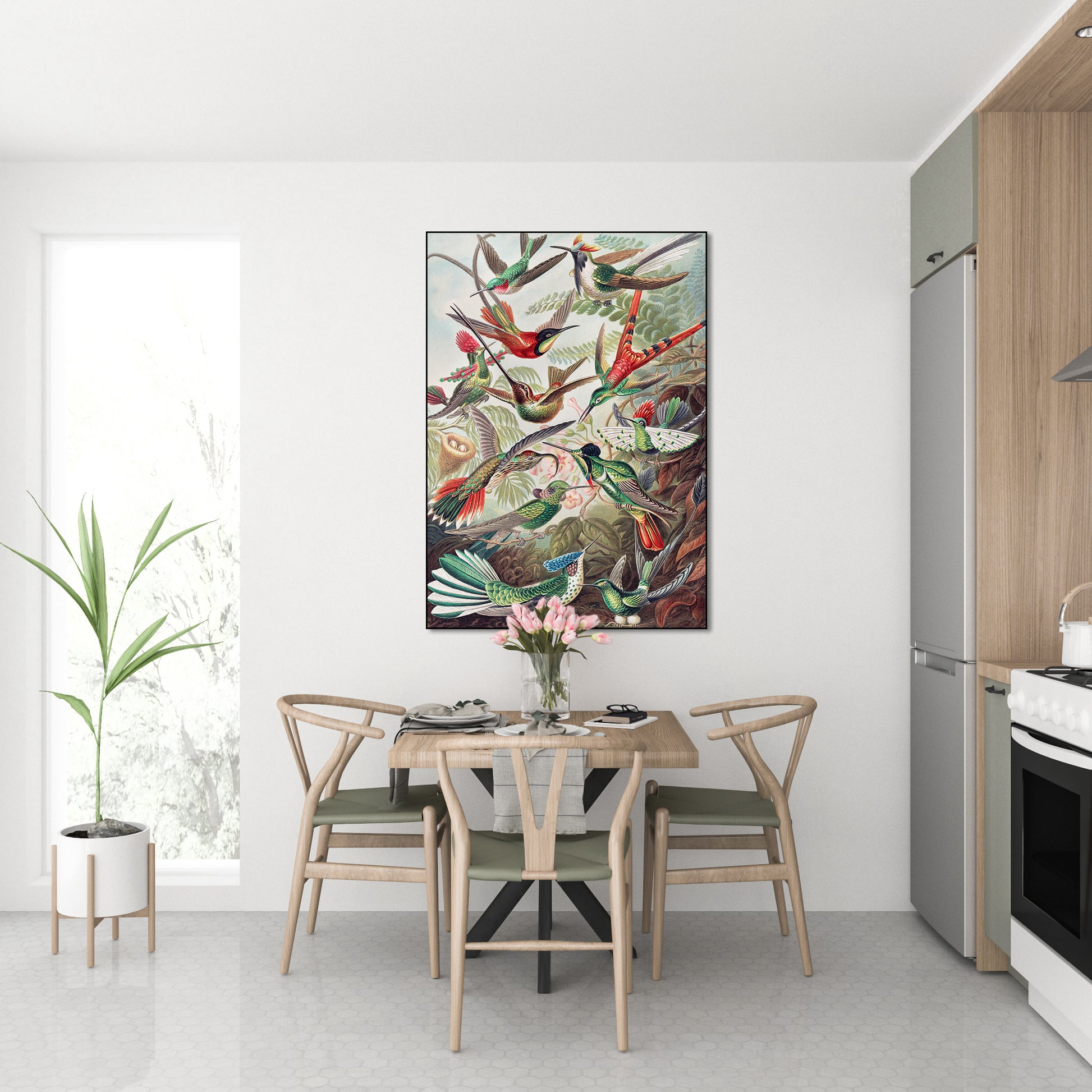 Akoestisch schilderij met Kolibries - Ernst Haeckel - Keuken